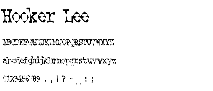 Hooker Lee font